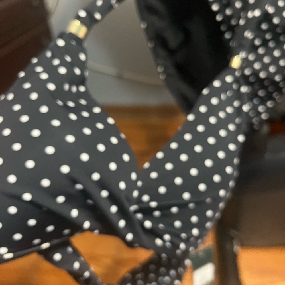 Lauren Ralph Lauren Black Polka Dot Swimsuit